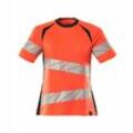 Damen-T-shirt 19092-771 5XL hi-vis rot/schwarzblau - Mascot