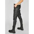 Lederhose MAZE "4202138" Gr. S, US-Größen, schwarz, Damen, Obermaterial: 100% Leder, Hosen