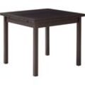 Esstisch HAMMEL FURNITURE "Basic Dinex, schnell innenliegende Einlegeplatten ausziehbar", grau (wenge), B:90cm H:76cm T:90cm, Tischplatte: Furnier gebeizt und lackiert, Gestell: Massivholz, Tische, Furnier / Massivholz, in zwei Breiten, stabiler dänische Design Tisch