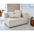 Lisa Design - Colombine – sitzelement rechts – aus cord - beige