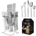 Mutoy Besteck-Set Besteckset,30 Stück Edelstahl Besteck Set 6 Personen,Spiegelpo...