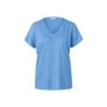 Strukturiertes Shirt - Hellblau - Gr.: S