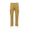 Cargohose ALPHA INDUSTRIES "Alpha Industries Men - Pants Squad Pant" Gr. 29, Normalgrößen, grün (khaki), Herren, Obermaterial: 98% Baumwolle, 2% Elastan, Futter: 100% Baumwolle, Hosen