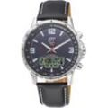 Funkchronograph ETT "Professional, EGS-11550-11L" Armbanduhren schwarz Herren Armbanduhr, Herrenuhr, Stoppfunktion, Datum, Solar