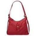 Shopper SAMANTHA LOOK, Damen, Gr. B/H/T: 34cm x 32cm x 8cm onesize, rot, Leder, Taschen, echt Leder, Made in Italy