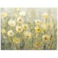 Glasbild ARTLAND "Sommer in voller Blüte I" Bilder Gr. B/H: 60 cm x 45 cm, Glasbild Blumenwiese Querformat, 1 St., gelb Glasbilder in verschiedenen Größen