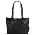 Shopper SPIKES & SPARROW Gr. B/H/T: 30cm x 26cm x 9cm onesize, schwarz, Damen, Leder, unifarben, leicht glänzend, Taschen, echt Leder