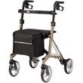 Rollator BISCHOFF & BISCHOFF "Alevo Alu Rollator", grau (platinfarben), Rollatoren, faltbar - für drinnen und draußen, mit stabilem Sitz, Sitzhöhe 58,5 cm