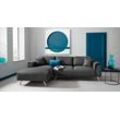 Ecksofa INOSIGN "Malaga L-Form" Sofas Gr. B/H/T: 276cm x 85cm x 169cm, Struktur fein, Recamiere links, grau (anthrazit) Deckenoptik auf Recamiere und Armlehne