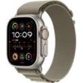 Smartwatch APPLE "Watch Ultra 2 GPS 49 mm + Cellular Titanium L" Smartwatches grün (titanium, olive alpine) Fitness-Tracker Alpine Loop Bestseller