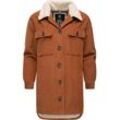 Cordjacke RAGWEAR "Kyoka" Gr. XL (42), braun Damen Jacken Stylische Jacke aus Cord mit flauschigem Innenfutter