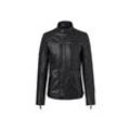 Lederjacke im Biker-Style - Schwarz - Gr.: XL