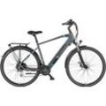 E-Bike TELEFUNKEN "Expedition XC941" E-Bikes Gr. 52 cm, 28 Zoll (71,12 cm), grau (granit) Trekking Elektrofahrrad, Herren, 28 Zoll, 36 V 417,6 Wh Akku, Pedelec