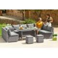 Gartenlounge-Set KONIFERA "Kalamos" Sitzmöbel-Sets grau Gartenmöbel-Set Outdoor Möbel Polyrattan, Aluminium, 10 Personen, individuell aufstellbar Bestseller