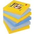 Post-it New York Super Sticky Haftnotizen 76 x 76 mm Farbig Sortiert Quadratisch 6 Stück à 90 Blatt