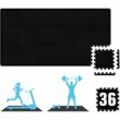 36x Fitness Bodenschutzmatte - 30x30 eva Matte Sport Bodenmatte für Fitnessraum