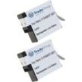 2x Trade-Shop Li-Ion Akku 3,85V / 1250mAh für GoPro 025416 421850 AHDBT-701 AHDBT-801 GOP004 iec 62133 is 16046 R-41047830 Hero 7 White