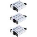 3x Trade-Shop Li-Ion Akku 3,85V / 1250mAh für GoPro 025416 421850 AHDBT-701 AHDBT-801 GOP004 iec 62133 is 16046 R-41047830 Hero 7 White