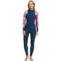 Neoprenanzug ROXY "4/3mm Swell Series" Gr. L/170-175cm & 59-68kg, bunt (anthrazit hot tropics swim ax), Damen, [Hauptstoff] 88% recyceltes Polyester, 12% Elastan, Sportanzüge