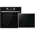 GORENJE BLACK SET 5 INDUCTION (BCIX6737E05BG+GI6400BXDE), Einbauherdset (Induktionskochfeld, A, 77 l)