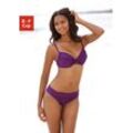 Bügel-Bikini LASCANA Gr. 36, Cup C, pink (fuchsia) Damen Bikini-Sets mit Raffungen am Cup