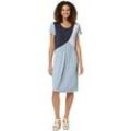 Jerseykleid INSPIRATIONEN "Jersey-Kleid" Gr. 42, Normalgrößen, blau (nachtblau, hellblau) Damen Kleider Freizeitkleider