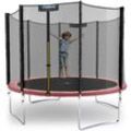 Trampolin Outdoor salto - Kindertrampolin Gartentrampolin Set mit Leiter, Netz, Randpolster, usa Sprungtuch Rosa ø 305 cm - Kinetic Sports