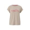 T-Shirt mit Print - Beige - Gr.: XS