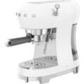 Smeg - Espressomaschine ECF02WHEU mit 15 bar Pumpendruck und Dampffunktion 1,1 Liter, weiß