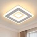 Goeco - Moderne LED-Deckenleuchte, Quadratische 28W 3150LM LED-Deckenlampe, Weiße Acryl-Deckenleuchte für Schlafzimmer, Wohnzimmer, Flur,