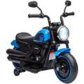 Kindermotorrad Kinder Elektro-Motorrad Elektrofahrzeug Kinderfahrzeug mit 2 abnehmbaren Stützrädern, 3 km/h, für 1,5-3 Jahre Kinder Blau 76 x 42 x 57