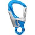 Eosnow 35KN Kletterkarabiner-Clips D-frmige robuste Karabiner zum Abseilen von Felsen, Bergsteigen, Saphirblau, Silber