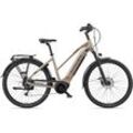 E-Bike RUHRWERK "MT 800 Damen" E-Bikes Gr. 50 cm, 28 Zoll (71,12 cm), beige (graubeige) E-Bikes Pedelec, Elektrofahrrad für Damen, Trekkingrad