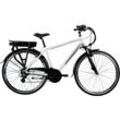 E-Bike ZÜNDAPP "Z802 Herren" E-Bikes Gr. 48 cm, 28 Zoll (71,12 cm), weiß (grau, weiß) E-Bikes Pedelec, Elektrofahrrad für Damen u. Herren, Trekkingrad