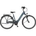 E-Bike FISCHER FAHRRAD "CITA 4.2I 522" E-Bikes Gr. 43 cm, 28 Zoll (71,12 cm), schwarz (graphitschwarzgrün matt) Pedelec, Elektrofahrrad für Damen u. Herren, Cityrad