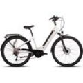 E-Bike SAXONETTE "Premium Sport (Wave)" E-Bikes Gr. 45 cm, 28 Zoll (71,12 cm), weiß Pedelec, Elektrofahrrad für Damen u. Herren, Trekkingrad