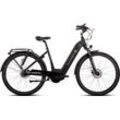 E-Bike SAXONETTE "Quantum Plus" E-Bikes Gr. 50 cm, 28 Zoll (71,12 cm), schwarz E-Bikes Pedelec, Elektrofahrrad für Damen u. Herren, Cityrad