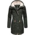 Winterjacke RAGWEAR "YM-Canny", Damen, Gr. S (36), grün (flaschengrün), Außenmaterial: 65% Polyester, 35% Baumwolle, Innenfutter: 100% Polyester, Wattierung: 100% Polyester, casual, tailliert Po-bedeckend, Langarm verstellbar Rippstrickbündchen mit Druckknöpfen,verstellbar, Jacken, stylischer Damen Kurzmantel Parka mit Kapuze