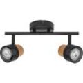 Ledvance - decor spot cork, 2 x 3,4W, 460lm, schwarz, Spotleuchte, verstellbare Köpfe, vielseitig anwendbar, Innenraumspot, austauschbare LED-Lampen,