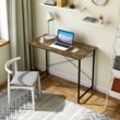 Woltu - Schreibtisch Computertisch Bürotisch mit Metallgestell, PC-Schreibtisch für Büro Homeoffice Arbeitszimmer Schlafzimmer, aus Holzwerkstoff,