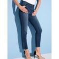 Stretch-Jeans ASCARI Gr. 19, Kurzgrößen, blau (blau, schwarz) Damen Jeans