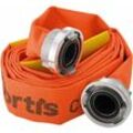 Fortis - Bau-/Industrieflach schlauch, orange, C/52mm mit 2 Leckageschiebern, storz Kuppl. 5m