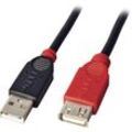 Lindy - USB-Kabel usb 2.0 usb-a Stecker, usb-a Buchse 5.00 m Schwarz 42817