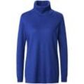 Rollkragen-Pullover Modell Tamara Peter Hahn Seide/Kaschmir blau