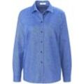 Bluse Hemdkragen Peter Hahn blau