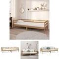 The Living Store Tagesbett Honigbraun Kiefer Massivholz 90x200 cm - Betten & Bettgestelle