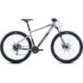 Mountainbike GHOST "Kato Essential AL" Gr. 40, grau (hellgrau, schwarz), Fahrräder, 40cm, 29 Zoll (73,66cm), für Damen und Herren, Kettenschaltung