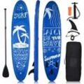 COSTWAY SUP Board 297x76 cm aufblasbar, Stand up Board, Stand up Paddling Board, Paddelboard, inkl. Rucksack, Pumpe, Sicherheitsleine, Reparaturset,