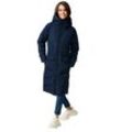 Winterjacke MARIKOO "Tomomii XVI" Gr. L, blau (navy), Damen, Obermaterial: 100% Polyester; Innenmaterial: 100% Polyester; Fütterung & Wattierung: 100% Polyester, Jacken, warmer Winter Stepp Mantel mit Kapuze