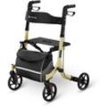 Uniprodo - Alu Rollator Faltbar Gehilfe Gehwagen Design Laufhilfe Leicht Reflektor Tasche